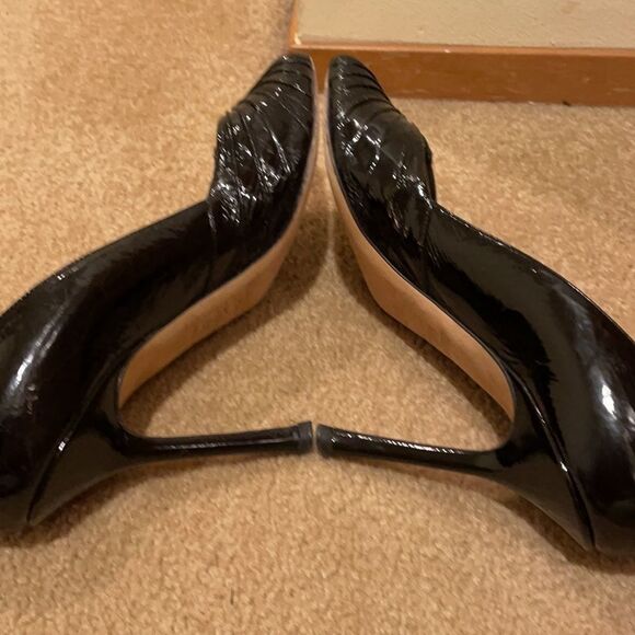 JIMMY CHOO Peep Toe Patent Leather Pumps - Picture 10 of 13